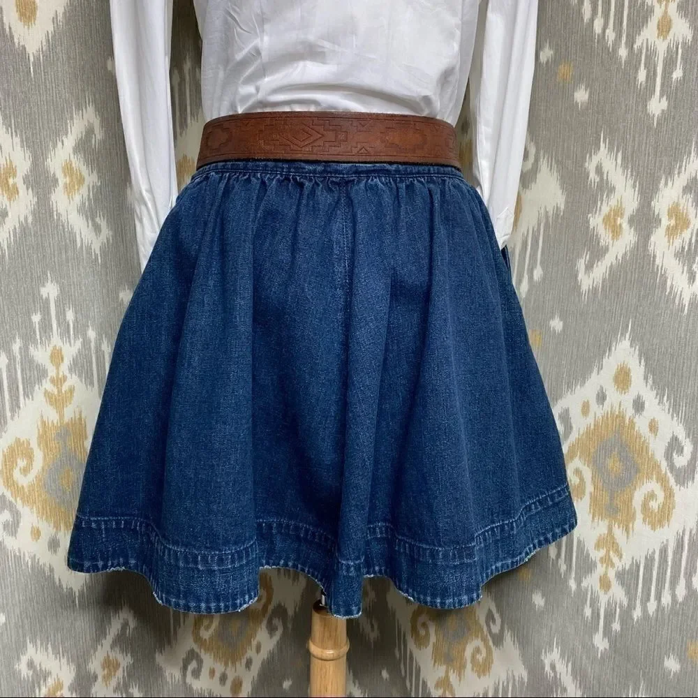 Ralph Lauren Nautical Dark Denim Circle Skirt - Picture 6 of 16